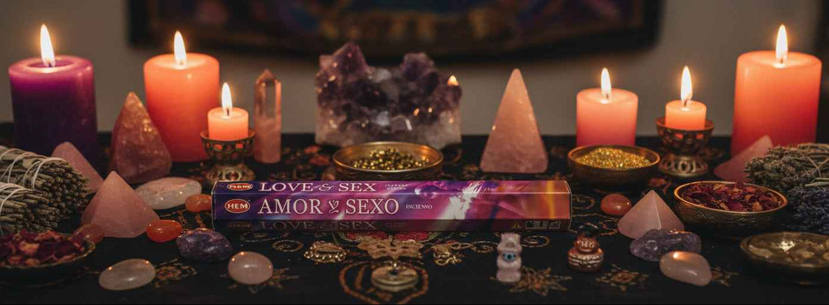 Hem Hexagon Love & Sex Incense Sticks for Romance and Harmony by Divine Intentions