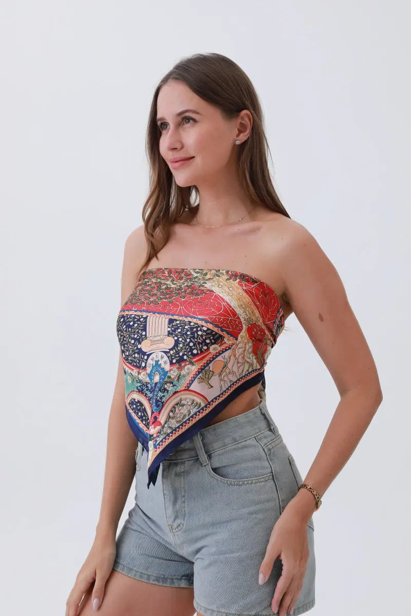 Tree of Life Silk Bandana – Bohemian Wisdom Woven In🌳✨ by Boho Clothing and Accessories