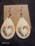 Wooden earrings with beautiful pastel colors by Singhifyvibes