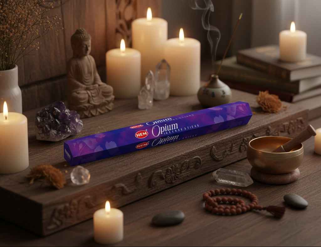 Hem Hexagon Opium Incense Sticks for Relaxation and Serenity by Divine Intentions