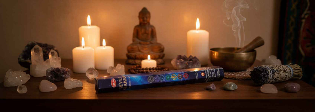 Hem Hexagon 7 Chakras Incense Sticks for Spiritual Balance and Harmony by Divine Intentions
