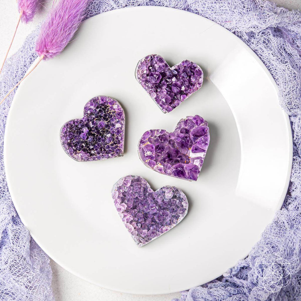 Uruguayan Amethyst Love Heart Cluster - AAA Premium Quality by Conscious Items