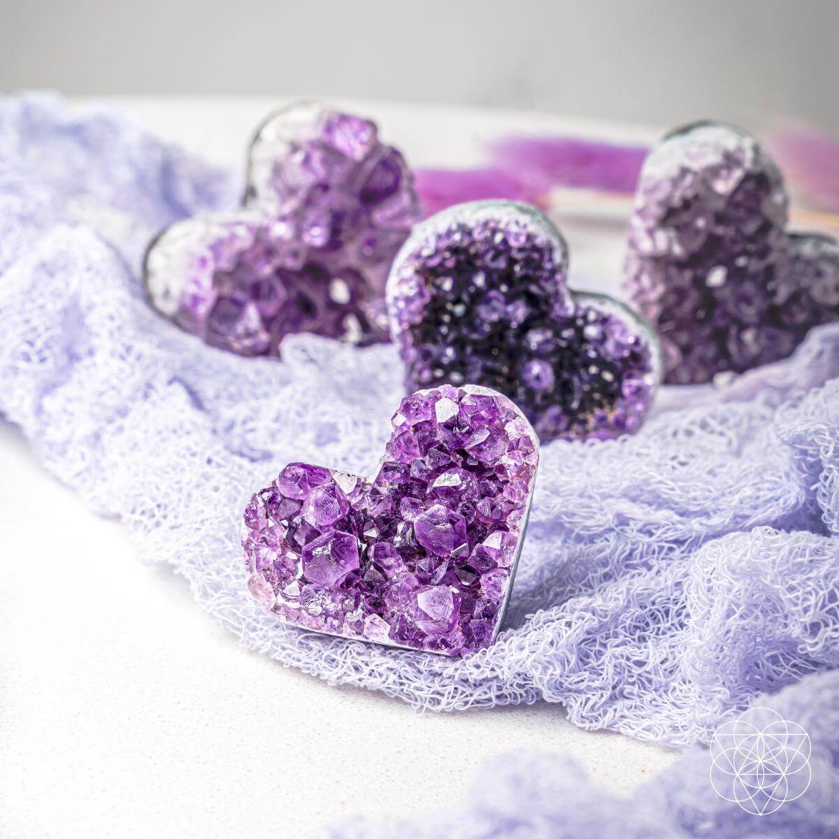 Uruguayan Amethyst Love Heart Cluster - AAA Premium Quality by Conscious Items